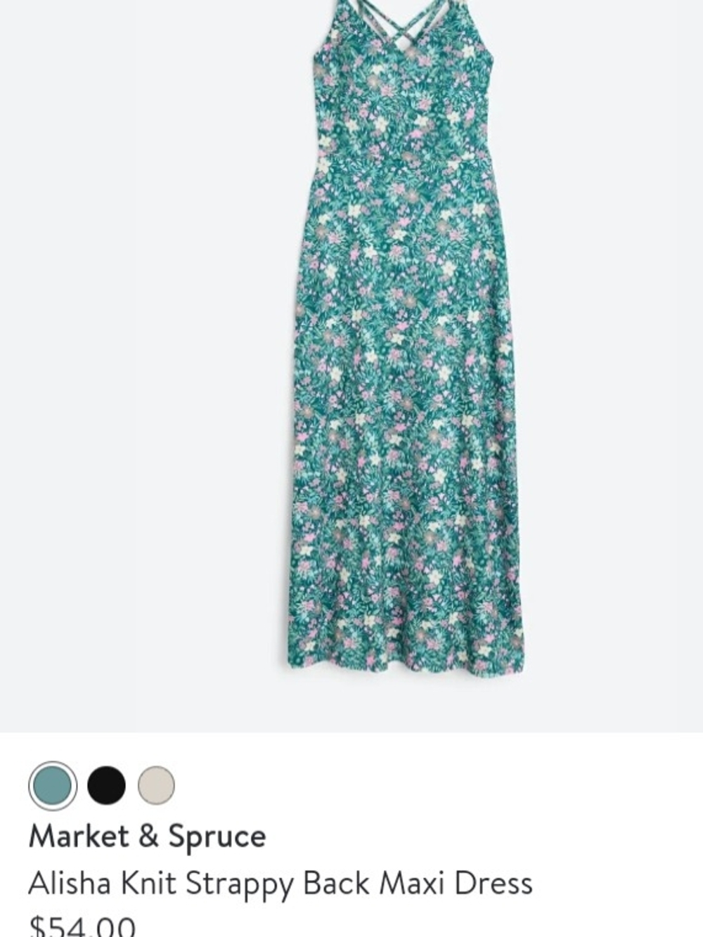 Market & Spruce Teal Floral Maxi Skirt with Pink Accents